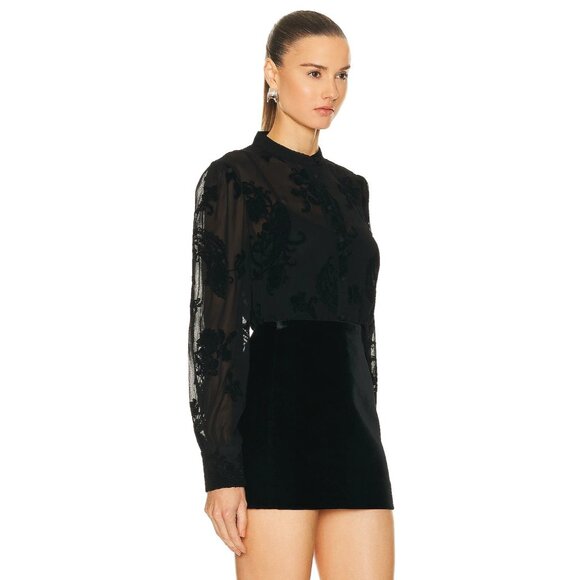 Hemant & Nandita Womens Shirt With Cami in Black Small New Button Down Blouse - Picture 3 of 16